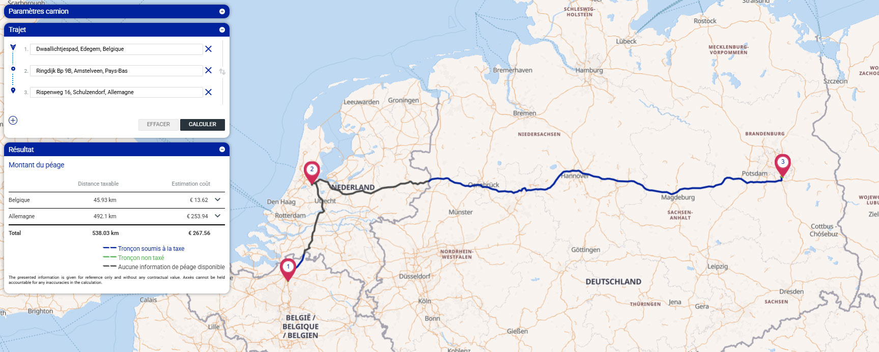 Screenshot of the BMAP simulator